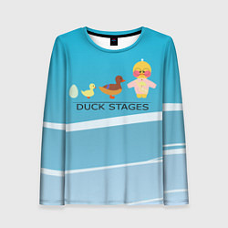 Женский лонгслив Duck stages 3D