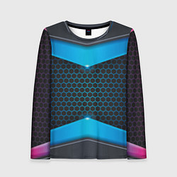 Лонгслив женский 3D NEON БРОНЬ, цвет: 3D-принт