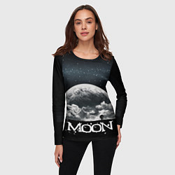 Лонгслив женский Moon - луна 3d, цвет: 3D-принт — фото 2