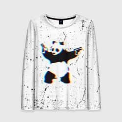 Лонгслив женский Banksy Panda with guns Бэнкси, цвет: 3D-принт