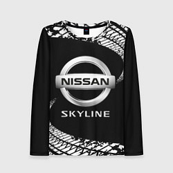 Женский лонгслив NISSAN SKYLINE Следы