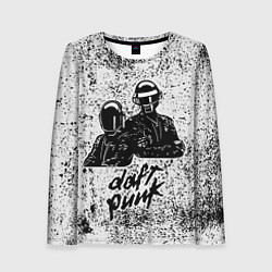 Лонгслив женский Daft Punk B&W, цвет: 3D-принт