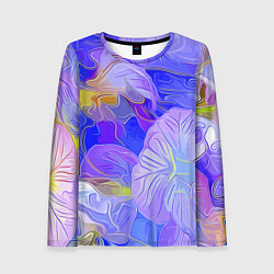 Лонгслив женский Fashion flowers pattern, цвет: 3D-принт