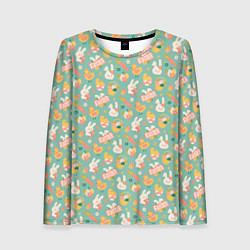 Лонгслив женский ПАСХАЛЬНЫЙ КРОЛИК, цвет: 3D-принт