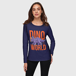 Лонгслив женский Dino World, цвет: 3D-принт — фото 2