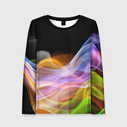 Женский лонгслив Цветной дым Color pattern