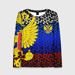 Лонгслив женский Герб флаг россии, цвет: 3D-принт