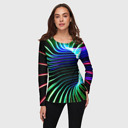 Лонгслив женский Portal Fashion pattern Neon, цвет: 3D-принт — фото 2