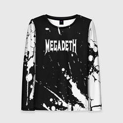 Лонгслив женский Megadeth, цвет: 3D-принт