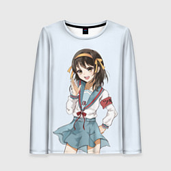 Лонгслив женский Зовущая Харухи, цвет: 3D-принт