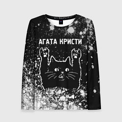 Лонгслив женский Агата Кристи Rock Cat FS, цвет: 3D-принт