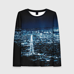Женский лонгслив Ночной город night city