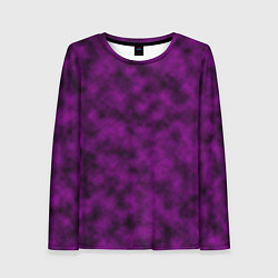 Лонгслив женский Черно-пурпурная облачность, цвет: 3D-принт
