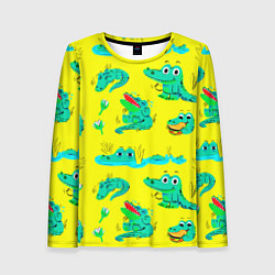 Женский лонгслив GREEN CROCODILES