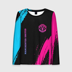 Лонгслив женский Manchester United Neon Gradient, цвет: 3D-принт