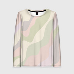 Лонгслив женский Произвольные цветные полосы colored stripes, цвет: 3D-принт