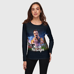 Лонгслив женский Hello Neighbor игра Привет сосед, цвет: 3D-принт — фото 2