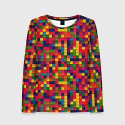 Лонгслив женский Компьютерная мозаика, цвет: 3D-принт