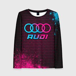 Лонгслив женский Audi - neon gradient, цвет: 3D-принт