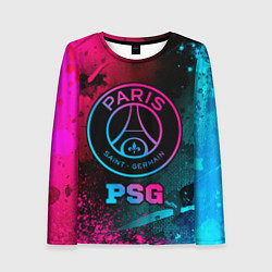 Женский лонгслив PSG - neon gradient