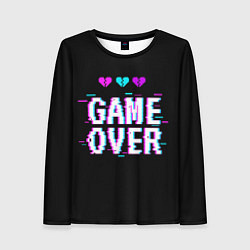 Женский лонгслив Game Over Pixels