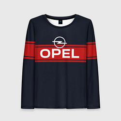 Лонгслив женский Opel blue theme, цвет: 3D-принт