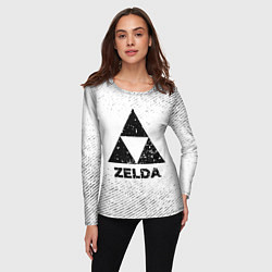 Лонгслив женский Zelda с потертостями на светлом фоне, цвет: 3D-принт — фото 2
