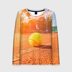 Лонгслив женский Теннис - рассвет, цвет: 3D-принт