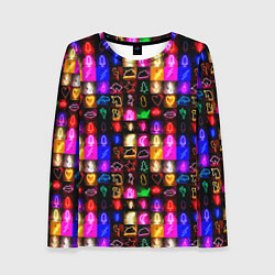 Женский лонгслив Neon glowing objects