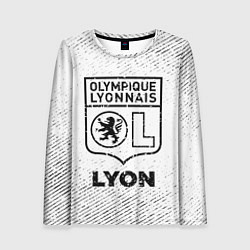 Женский лонгслив Lyon с потертостями на светлом фоне