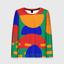 Женский лонгслив Абстракция - геометрические фигуры