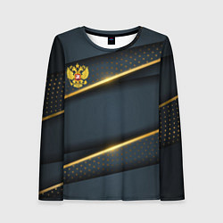 Лонгслив женский Russia luxury gold, цвет: 3D-принт