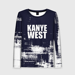 Лонгслив женский Kanye west - краска, цвет: 3D-принт