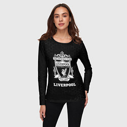 Лонгслив женский Liverpool sport на темном фоне, цвет: 3D-принт — фото 2
