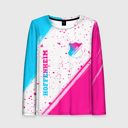 Лонгслив женский Hoffenheim neon gradient style: надпись, символ, цвет: 3D-принт