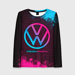 Лонгслив женский Volkswagen - neon gradient, цвет: 3D-принт