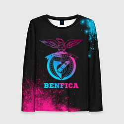 Лонгслив женский Benfica - neon gradient, цвет: 3D-принт