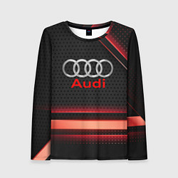 Женский лонгслив Audi абстракция карбон