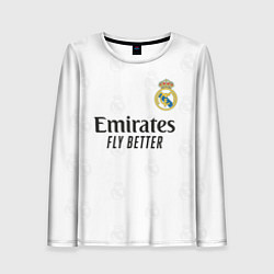 Лонгслив женский Реал Мадрид форма 20222023, цвет: 3D-принт
