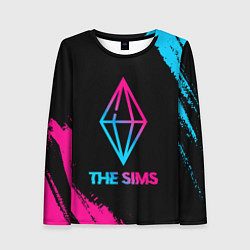 Женский лонгслив The Sims - neon gradient