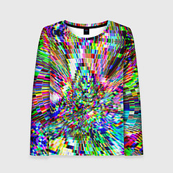 Лонгслив женский Acid pixels, цвет: 3D-принт