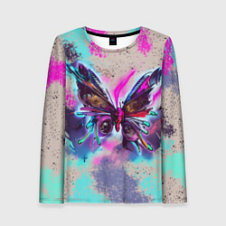 Лонгслив женский Бабочка в стиле стимпанк, цвет: 3D-принт