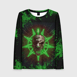Женский лонгслив Slipknot green star