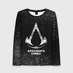 Женский лонгслив Assassins Creed с потертостями на темном фоне
