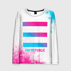 Лонгслив женский OneRepublic neon gradient style, цвет: 3D-принт