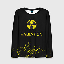 Лонгслив женский Radiation - радиационная опасность, цвет: 3D-принт