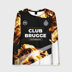 Лонгслив женский Club Brugge legendary sport fire, цвет: 3D-принт