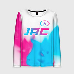 Женский лонгслив JAC neon gradient style: символ сверху