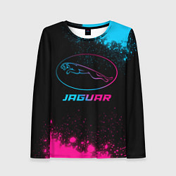 Лонгслив женский Jaguar - neon gradient, цвет: 3D-принт