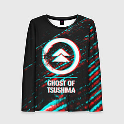 Лонгслив женский Ghost of Tsushima в стиле glitch и баги графики на, цвет: 3D-принт